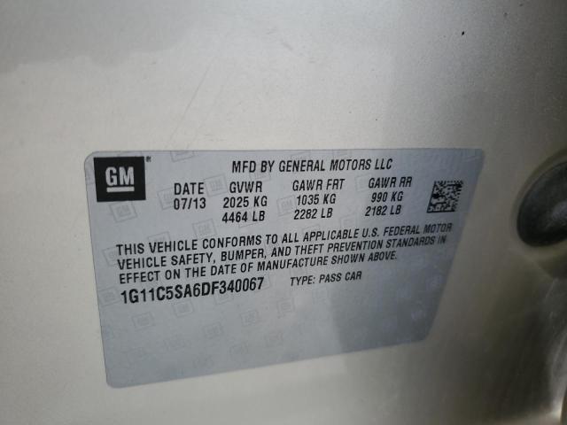 1G11C5SA6DF340067 - 2013 CHEVROLET MALIBU 1LT 棕色 照片 12