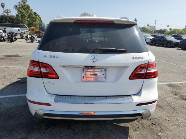 4JGDA5HB3EA395970 - 2014 MERCEDES-BENZ ML 350 4MATIC WHITE photo 6