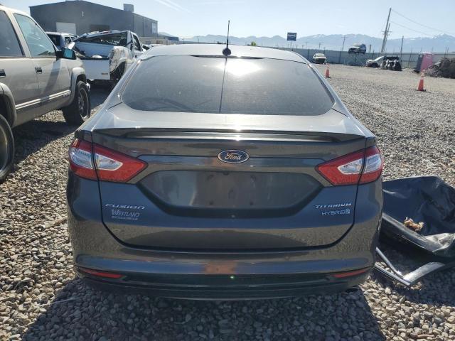 3FA6P0RU4GR127314 - 2016 FORD FUSION TITANIUM HEV GRAY photo 6