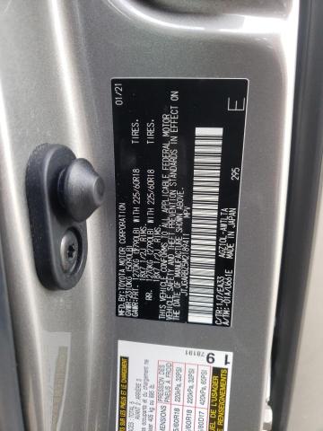 JTJGARBZ5M2189411 - 2021 LEXUS NX 300 BASE Srebrny zdjęcie 12