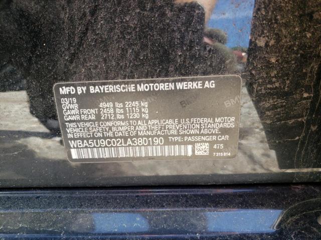 WBA5U9C02LA380190 - 2020 BMW M340XI BLACK photo 12