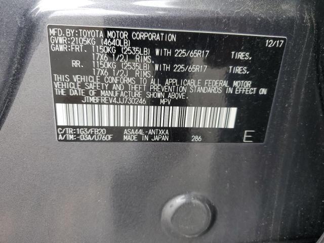 JTMBFREV4JJ730246 - 2018 TOYOTA RAV4 LE Gris foto 13