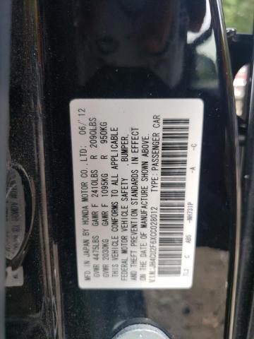 JH4CU2F6XCC028012 - 2012 ACURA TSX TECH BLACK photo 12