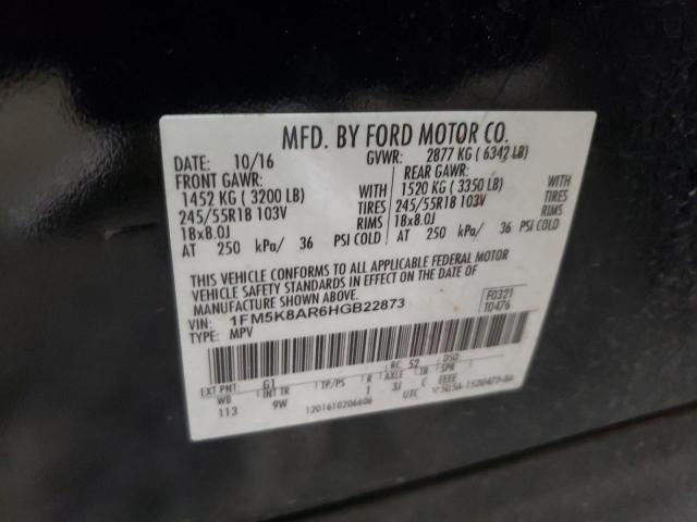 1FM5K8AR6HGB22873 - 2017 FORD EXPLORER POLICE INTERCEPTOR 双色 照片 13