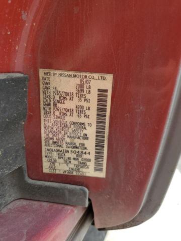 1N6BA06A18N304844 - 2008 NISSAN TITAN XE GRAY photo 12