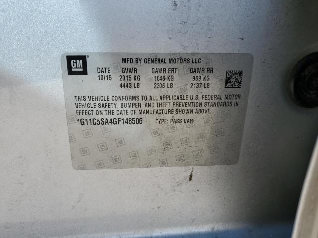 1G11C5SA4GF148506 - 2016 CHEVROLET MALIBU LIM LT SILVER photo 12