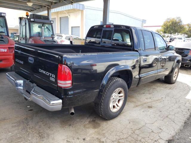 1D7HL48NX4S627757 - 2004 DODGE DAKOTA QUAD SLT BLACK photo 3