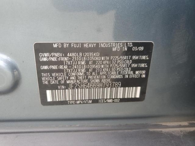 JF2SH64669H793789 - 2009 SUBARU FORESTER 2.5X LIMITED TURQUOISE photo 13