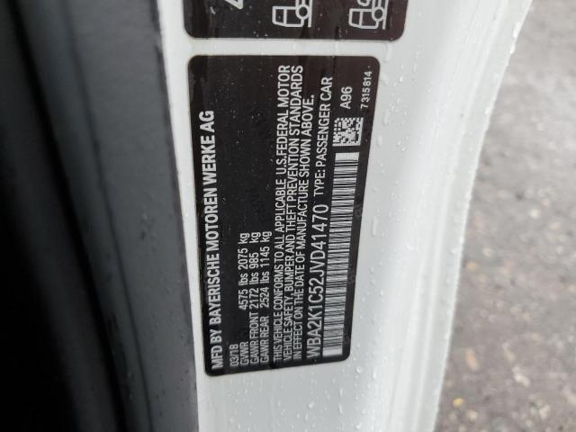 WBA2K1C52JVD41470 - 2018 BMW 230XI WHITE photo 12