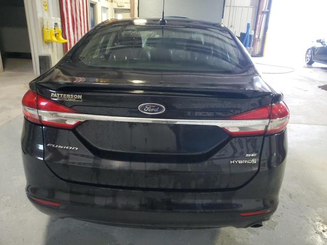 3FA6P0LU6HR232754 - 2017 FORD FUSION SE HYBRID BLACK photo 6