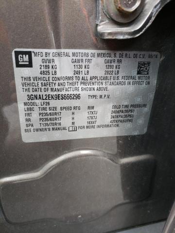 3GNAL2EK9ES666296 - 2014 CHEVROLET CAPTIVA LS 棕色 照片 14