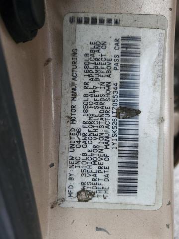 1Y1SK5261TZ055344 - 1996 GEO PRIZM BASE TAN photo 12