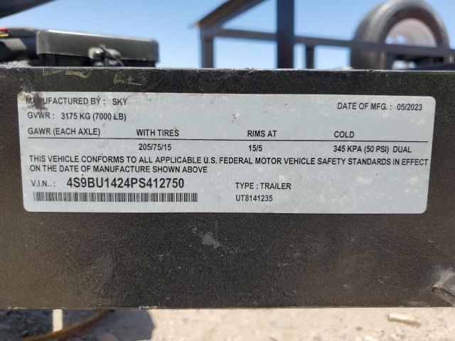 4S9BU1424PS412750 - 2023 UTILITY TRAILER BLACK photo 10