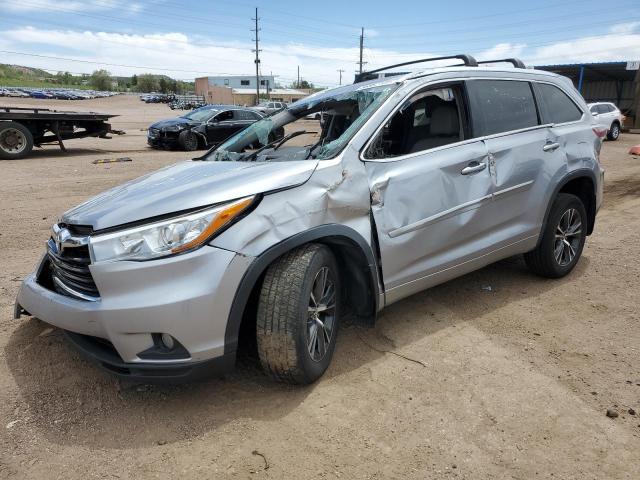 5TDJKRFH1GS505861 - 2016 TOYOTA HIGHLANDER XLE SILVER photo 1
