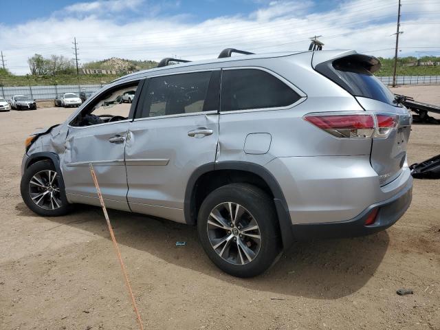 5TDJKRFH1GS505861 - 2016 TOYOTA HIGHLANDER XLE SILVER photo 2