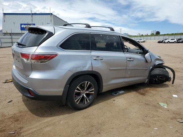 5TDJKRFH1GS505861 - 2016 TOYOTA HIGHLANDER XLE SILVER photo 3