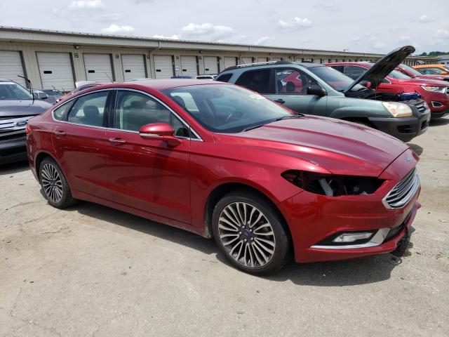 3FA6P0H96HR404656 - 2017 FORD FUSION SE RED photo 4