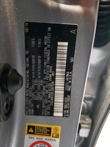 5TDJKRFH2FS081508 - 2015 TOYOTA HIGHLANDER XLE 银色 照片 13