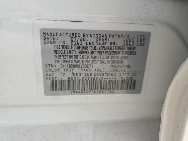 3N1AB8DV9LY269761 - 2020 NISSAN SENTRA SR WHITE photo 12