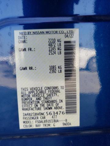 1N4BZ1BV0NC563476 - 2022 NISSAN LEAF S PLUS BLUE photo 13