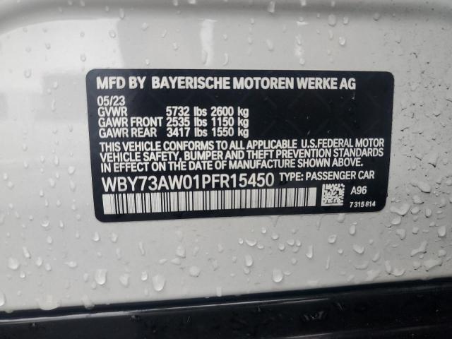 WBY73AW01PFR15450 - 2023 BMW I4 EDRIVE 40 WHITE photo 13