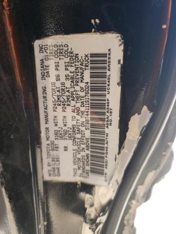 5TBBT44111S176024 - 2001 TOYOTA TUNDRA ACCESS CAB შავი ფოტო 13