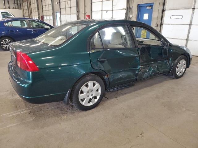 1HGES26822L024439 - 2002 HONDA CIVIC EX GREEN photo 3