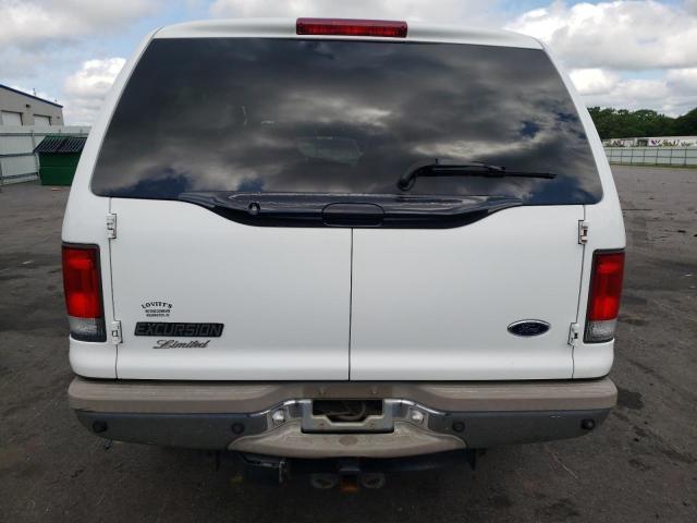 1FMNU43SXYED11329 - 2000 FORD EXCURSION LIMITED WHITE photo 6