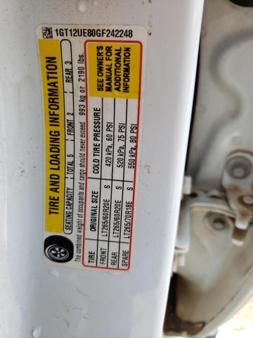 1GT12UE80GF242248 - 2016 GMC SIERRA K2500 DENALI WHITE photo 12