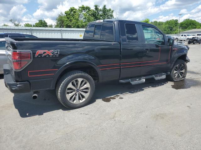 1FTFX1ET2CFA79770 - 2012 FORD F150 SUPER CAB BLACK photo 3