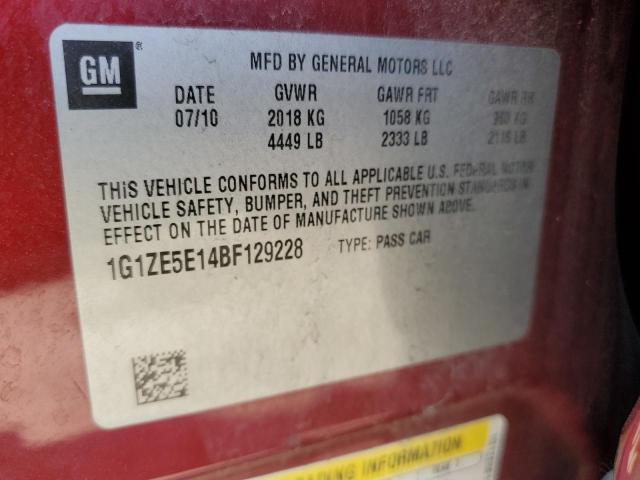 1G1ZE5E14BF129228 - 2011 CHEVROLET MALIBU LTZ Qırmızı foto 12