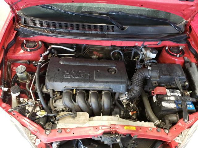 2T1KR32E27C669265 - 2007 TOYOTA COROLLA MA XR RED photo 11