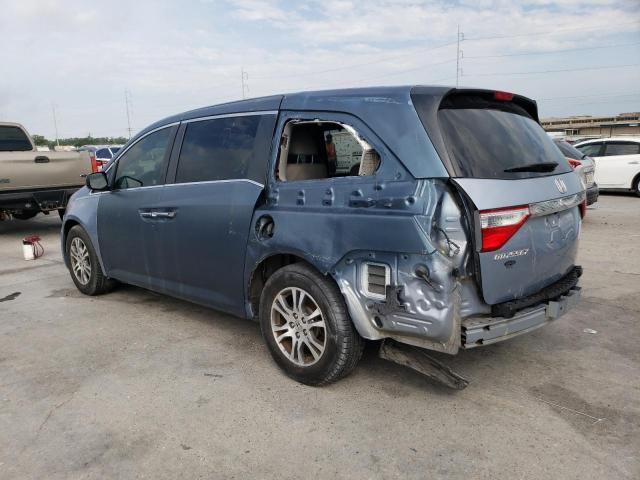 5FNRL5H62CB024567 - 2012 HONDA ODYSSEY EXL BLUE photo 2