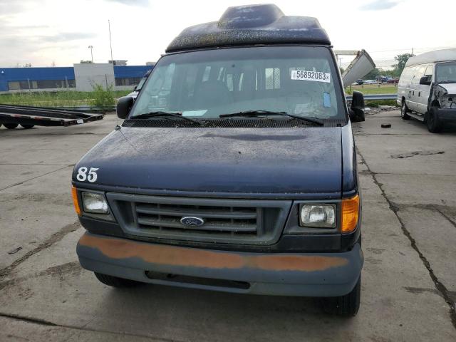 1FBSS31L76HA85902 - 2006 FORD ECONOLINE E350 SUPER DUTY WAGON BLUE photo 5