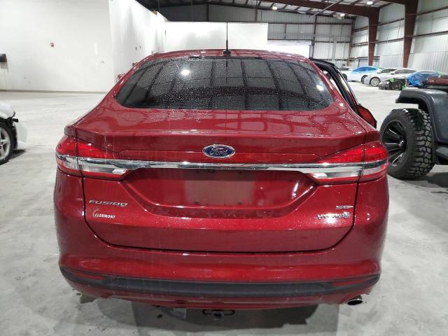 3FA6P0LU4JR251647 - 2018 FORD FUSION SE HYBRID RED photo 6