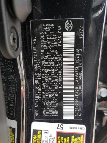 4T1G11BK4RU128985 - 2024 TOYOTA CAMRY SE NIGHT SHADE BLACK photo 13