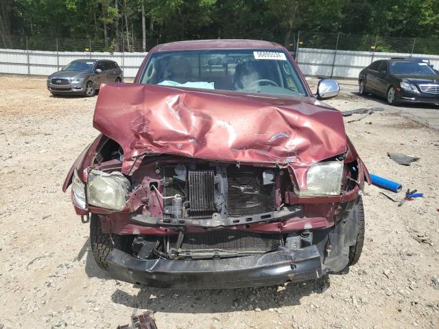 5TBRT341X4S449314 - 2004 TOYOTA TUNDRA ACCESS CAB SR5 BURGUNDY photo 5
