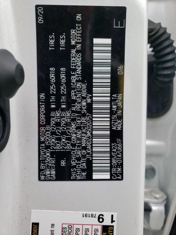 JTJGARDZ3M5020757 - 2021 LEXUS NX 300 BASE თეთრი ფოტო 13