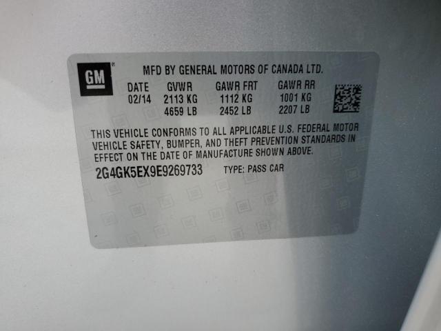 2G4GK5EX9E9269733 - 2014 BUICK REGAL SILVER photo 12
