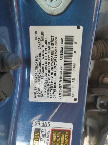 2HGFA1F94BH504554 - 2011 HONDA CIVIC EXL ლურჯი ფოტო 12