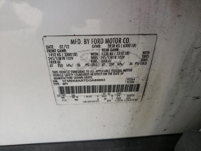 1FM5K8AR7DGA89893 - 2013 FORD EXPLORER POLICE INTERCEPTOR 黑色 照片 13