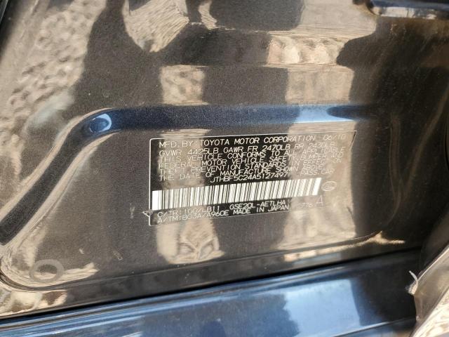 JTHBF5C24A5127497 - 2010 LEXUS IS 250 GRAY photo 12