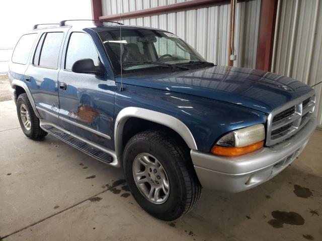 1B4HS58N02F183164 - 2002 DODGE DURANGO SLT PLUS BLUE photo 4