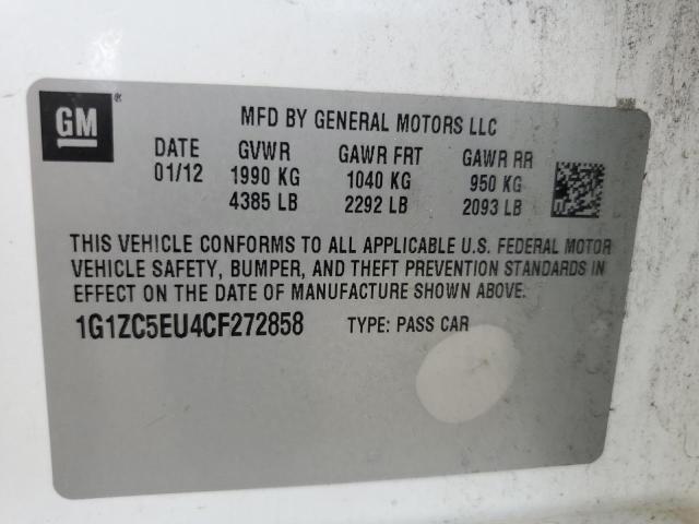 1G1ZC5EU4CF272858 - 2012 CHEVROLET MALIBU 1LT თეთრი ფოტო 12