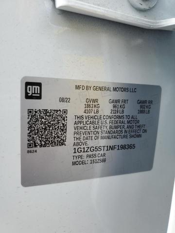1G1ZG5ST1NF198365 - 2022 CHEVROLET MALIBU RS 白色 照片 13