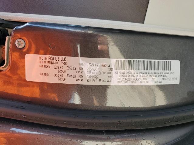 2C4RC1EG1HR543031 - 2017 CHRYSLER PACIFICA TOURING L PLUS GRAY photo 14