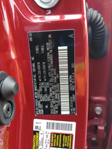 5TDGZRBH6LS054982 - 2020 TOYOTA HIGHLANDER XLE RED photo 14