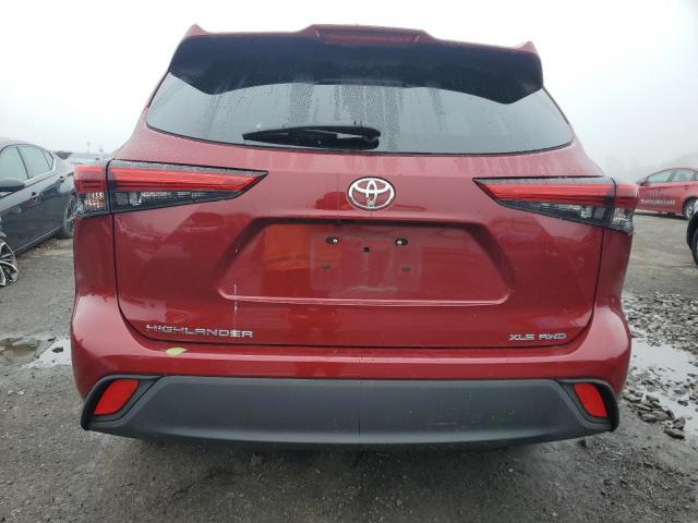 5TDGZRBH6LS054982 - 2020 TOYOTA HIGHLANDER XLE RED photo 6