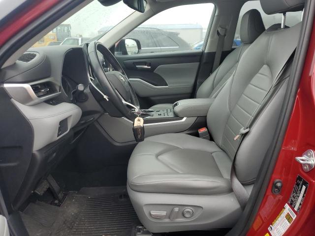 5TDGZRBH6LS054982 - 2020 TOYOTA HIGHLANDER XLE RED photo 7