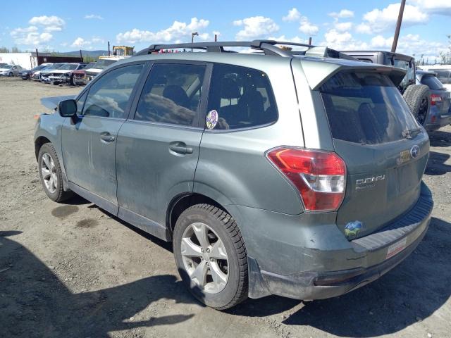 JF2SJARCXGH488170 - 2016 SUBARU FORESTER 2.5I LIMITED GREEN photo 2